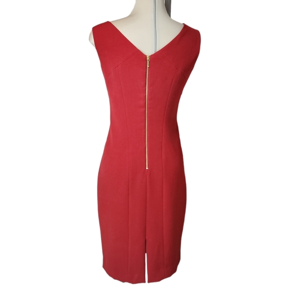 Laura  Orange  Burgundy Sheath Sleeveless  Dress Size 8 - Picture 3 of 17